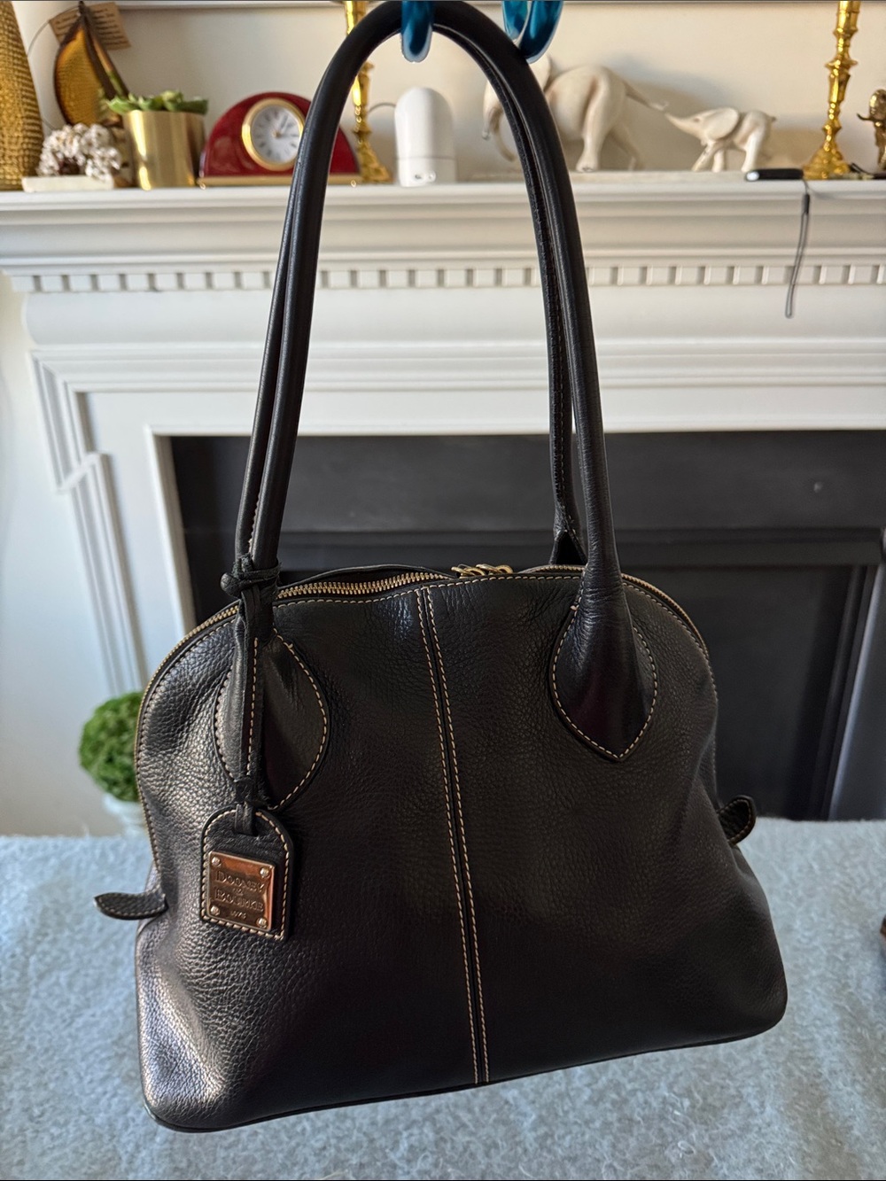 Dooney & Bourke Pebble Grain "Baby Domed” Satchel